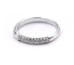 14k White Gold Diamond Wedding Band