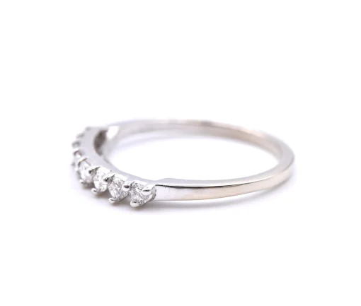 14k White Gold Diamond Wedding Band