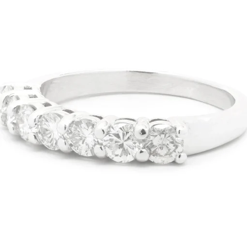 14k White Gold Diamond Wedding Band