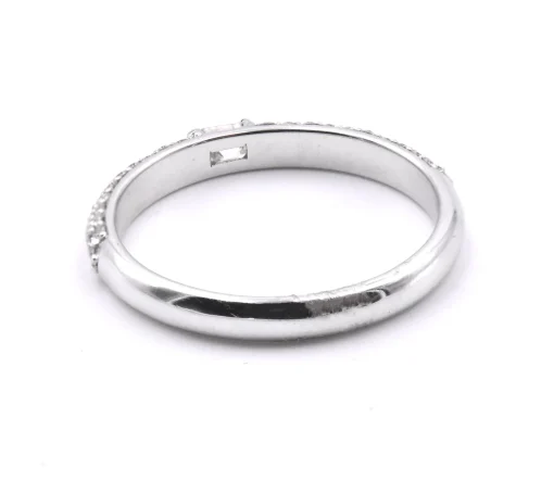 14k White Gold Diamond Wedding Band