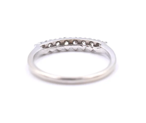 14k White Gold Diamond Wedding Band