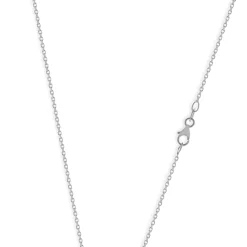18k White Gold Diamond, White Sapphire, and Tanzanite Art Deco Style Drop Necklace