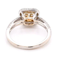 18k White Gold Fancy Yellow Diamond Engagement Ring