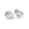 14k White Gold Martini Set Diamond Stud Earrings