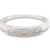 14k White Gold Princess Cut 0.33cttw Diamond Wedding Band