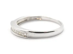 14k White Gold Princess Cut 0.33cttw Diamond Wedding Band
