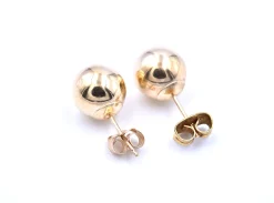 14k Yellow Gold Ball Stud Earrings