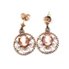 14k Yellow Gold Cameo Drop Earrings