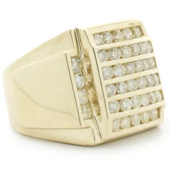 14k Yellow Gold Channel Set Diamond Ring