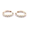 18k Yellow Gold Diamond Inside-Out Hoop Earrings