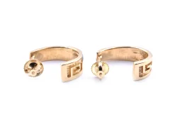 14k Yellow Gold Navajo J Style Earrings with Lapis, Malachite, Coral and Mother of Pearl Inlay