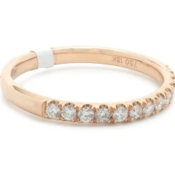 18 Karat Rose Gold Diamond Band