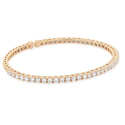 14 Karat Rose Gold Diamond Flex Cuff Bracelet