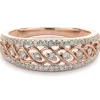 10 Karat Rose Gold Open Lace Band