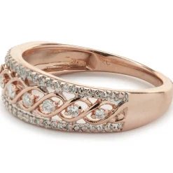 10 Karat Rose Gold Open Lace Band