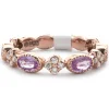 14 Karat Rose Gold Pink Sapphire and Diamond Star Band