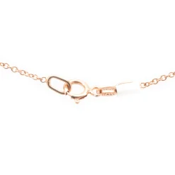 14 Karat Rose Gold Round Brilliant Diamond Solitaire Necklace