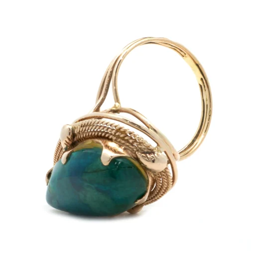 14 Karat Rose Gold Vintage Turquoise Ring