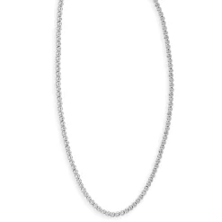 14 Karat White Gold 4 Prong Diamond Tennis Necklace