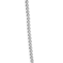 14 Karat White Gold 4 Prong Diamond Tennis Necklace