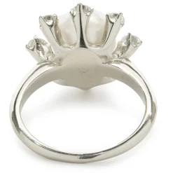 18 Karat White Gold Akoya Pearl and Diamond