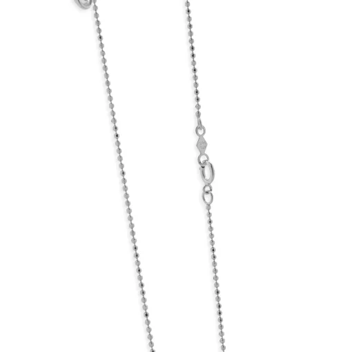 14 Karat White Gold Aquamarine Drop Station Necklace