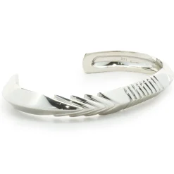14 Karat White Gold Arrow Cuff Bracelet