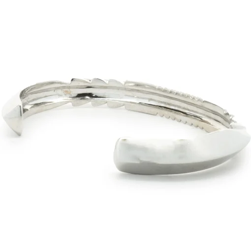 14 Karat White Gold Arrow Cuff Bracelet