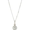 14 Karat White Gold Bezel Set Diamond Solitaire Necklace