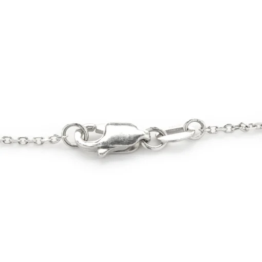 14 Karat White Gold Bezel Set Diamond Solitaire Necklace
