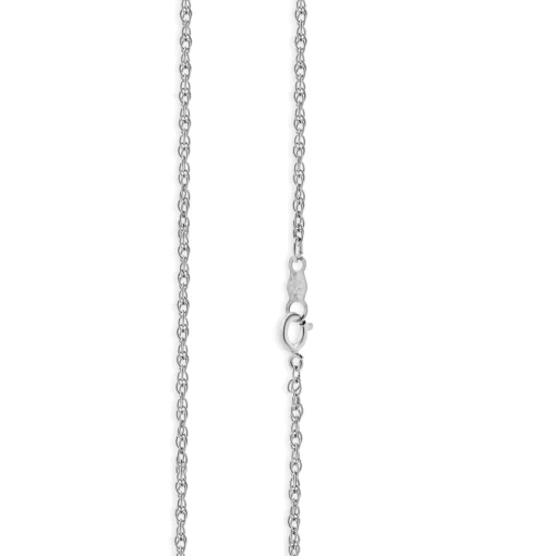14 Karat White Gold Bezel Set Diamond Necklace