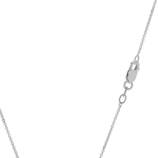 14 Karat White Gold Black and White Diamond Overpass Necklace
