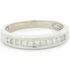 14 Karat White Gold Channel Set Princess Cut Diamond Band
