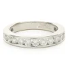 18 Karat White Gold Channel Set Diamond Band