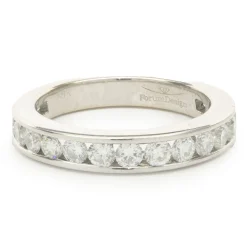 18 Karat White Gold Channel Set Diamond Band