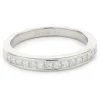 14 Karat White Gold Channel Set Princess Cut Diamond Band