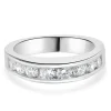 18 Karat White Gold Channel Set Diamond Band