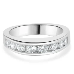 18 Karat White Gold Channel Set Diamond Band