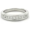 14 Karat White Gold Channel Set Diamond Band