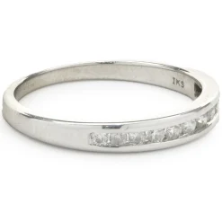 14 Karat White Gold Channel Set Diamond Band