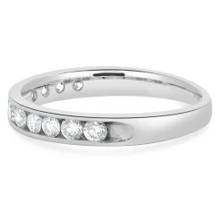 14 Karat White Gold Channel Set Diamond Band