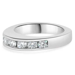 18 Karat White Gold Channel Set Diamond Band