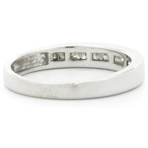 14 Karat White Gold Channel Set Princess Cut Diamond Band