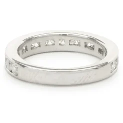 18 Karat White Gold Channel Set Diamond Band