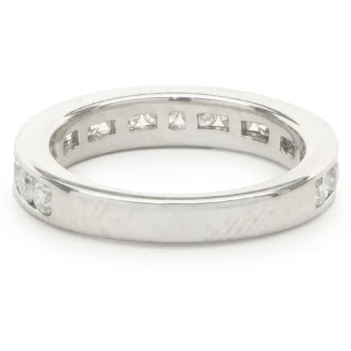 18 Karat White Gold Channel Set Diamond Band