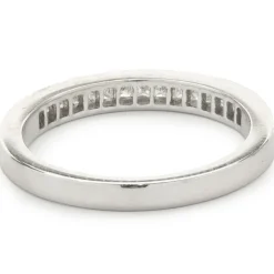 14 Karat White Gold Channel Set Princess Cut Diamond Band