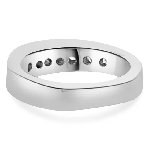 18 Karat White Gold Channel Set Diamond Band