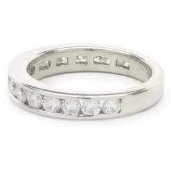 18 Karat White Gold Channel Set Diamond Band