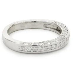 14 Karat White Gold Channel Set Diamond Band