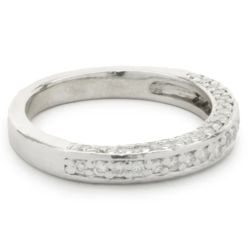 14 Karat White Gold Channel Set Diamond Band